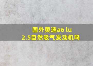 国外奥迪a6 lu 2.5自然吸气发动机吗